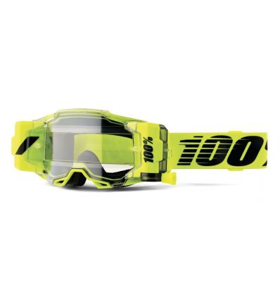 100% ARMEGA Forecast Goggle Nuclear Citrus Clear Lens - Image 1