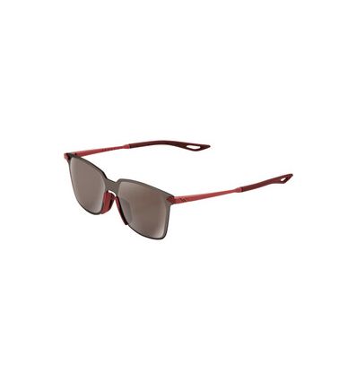 100% LEGERE SQUARE - Soft Tact Crimson - HiPER Silver Mirror Lens